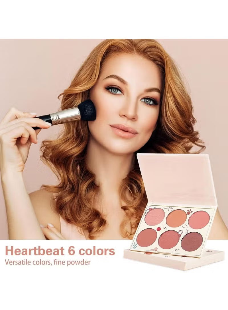 Blushes, 6 Colors Pearlescent Blushes Powder Bright Facial Blushes Profile And Highlight Blushes Facial Beauty Makeup Blushes Glow on