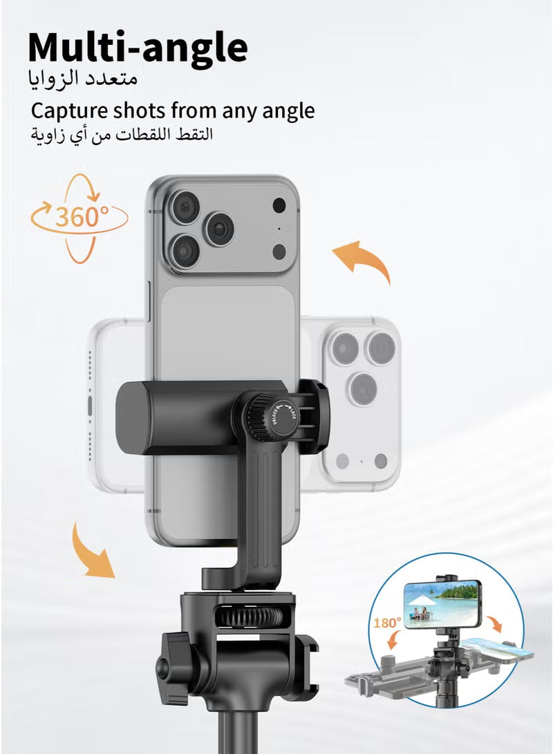 170cm Phone Tripod, Portable Phone Stand Tripod for Travel or Video Recording, 10M Long Distance Remote Control