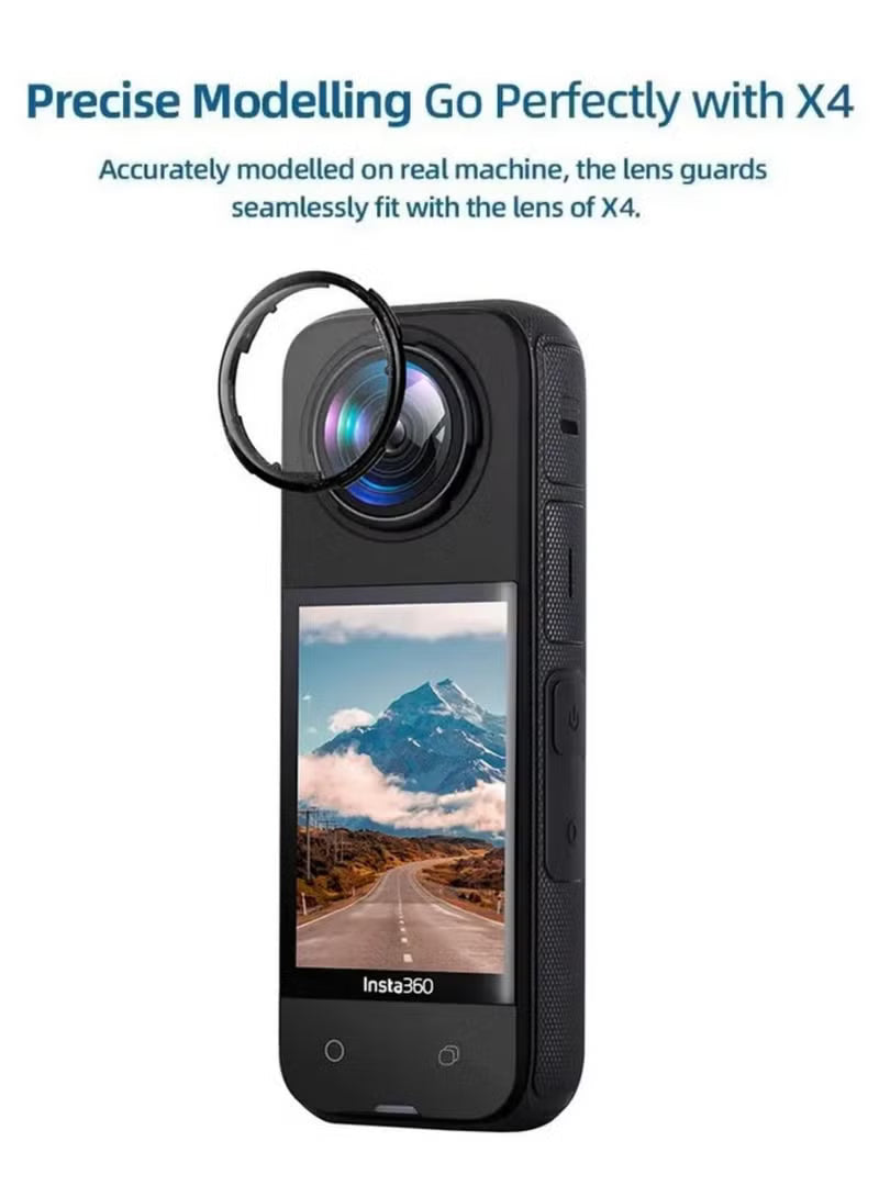 1PCS Lens Guards for Insta360 X4 Anti-Scratch, Waterproof, and Shockproof Protective Cover for Crystal-Clear 4K Action Camera Footage