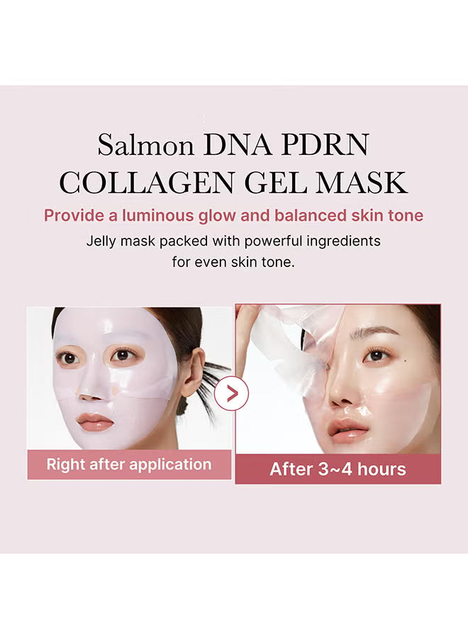 PDRN Pink Collagen Gel Mask 28g, Firming & Lifting Sheet Mask with Triple Collagen Complex