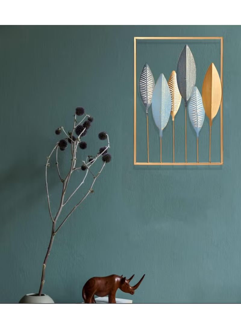 Home Decor Wall Metal Leaf 3D Iron Art Wall Sculptures Hanging Decorations