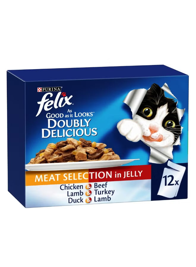 Adult As Good as it Looks Meat Selection in Jelly Wet Cat Food