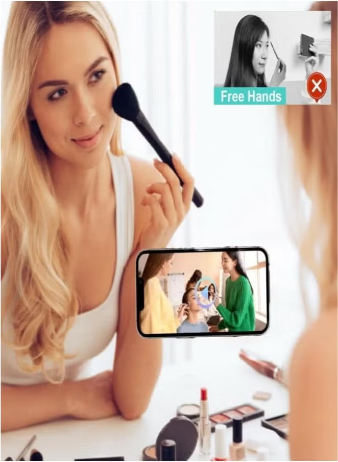 Suction Phone Case Mount, 4Pcs Silicone Phone Suction Grip Compatible with iPhone and Android Cases, Anti-Slip Hands-Free Mobile Accessory Holder