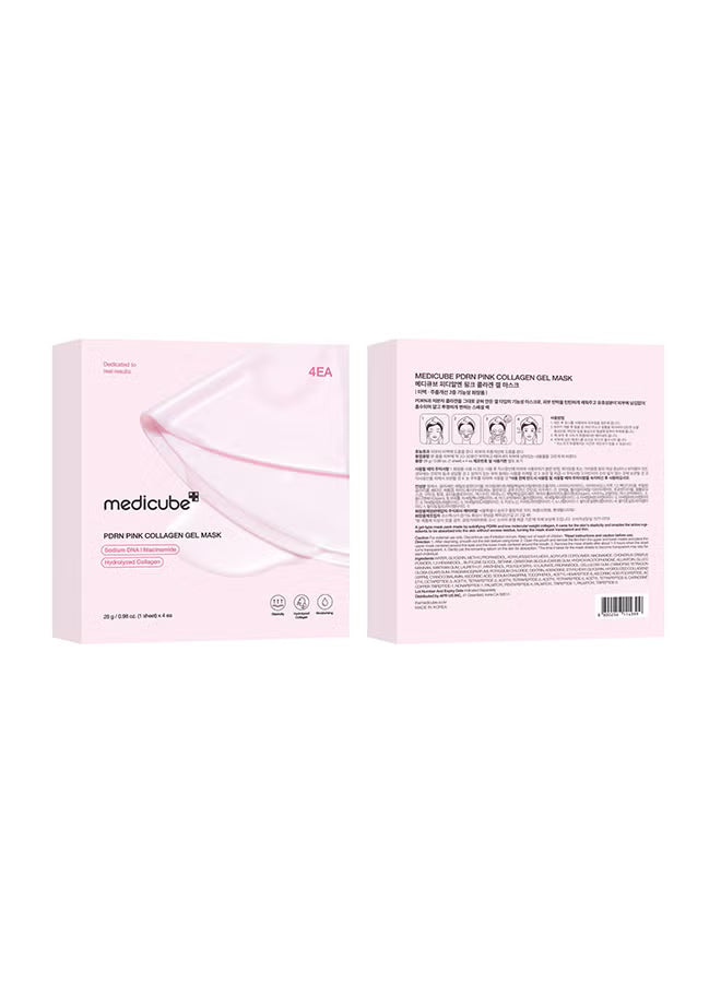 PDRN Pink Collagen Gel Mask 28g, Firming & Lifting Sheet Mask with Triple Collagen Complex