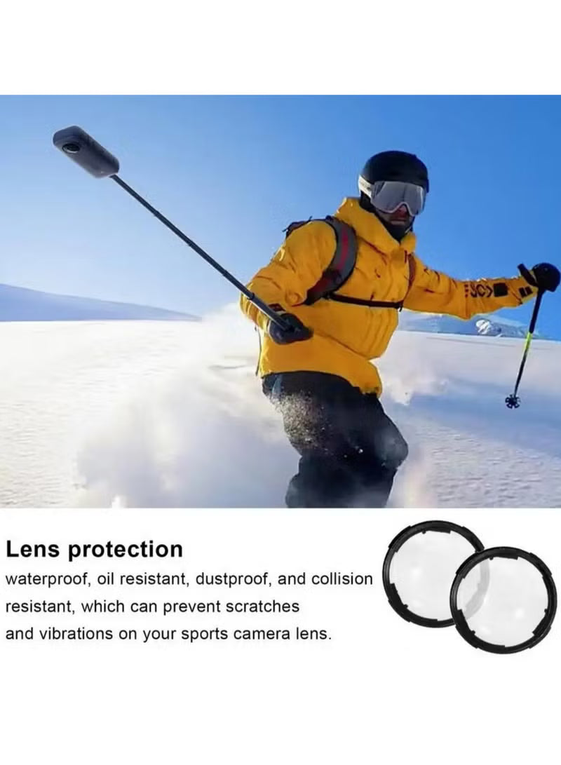 1PCS Lens Guards for Insta360 X4 Anti-Scratch, Waterproof, and Shockproof Protective Cover for Crystal-Clear 4K Action Camera Footage
