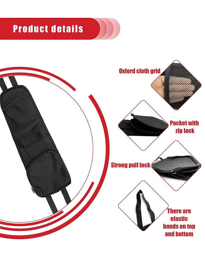 2PCS Car Seat Storage Hanging Bag, Multi-Pocket Seat Side Organizer, Multifunctional Mesh Net Pocket, Can Hold Mobile Phone, Wallet, Glasses, Suitable for Cars, SUVs, Trucks