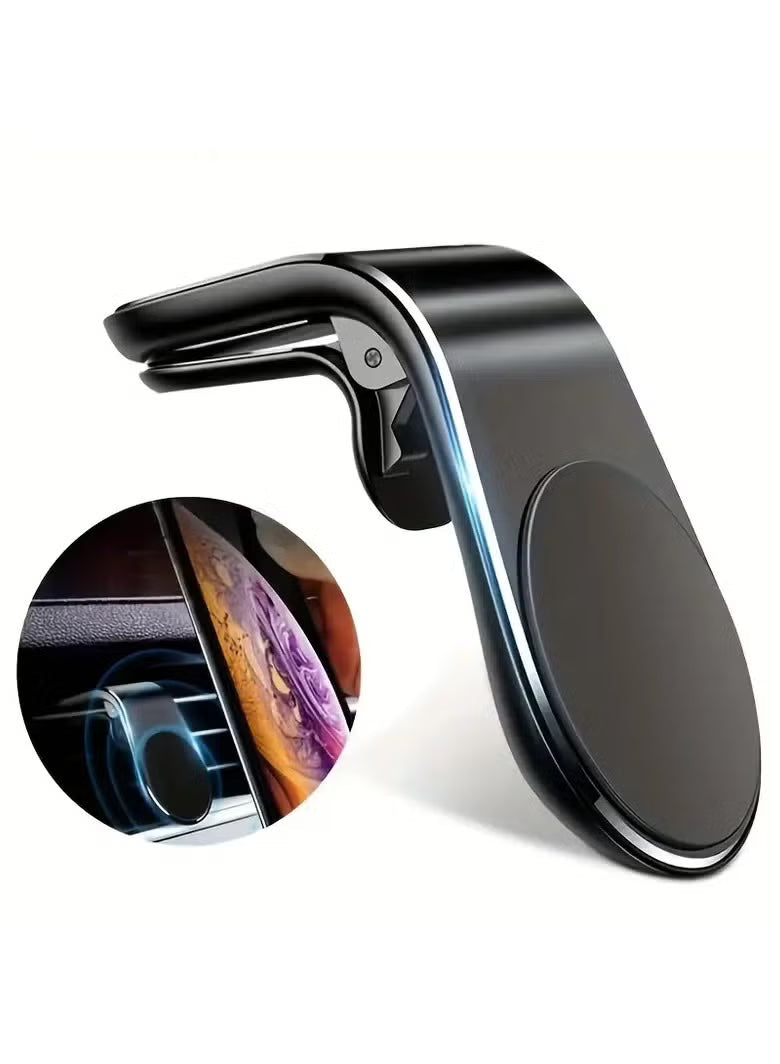 L Shape Air Vent Mount Stand Magnetic Mobile Holder Magnetic Car Phone Holder