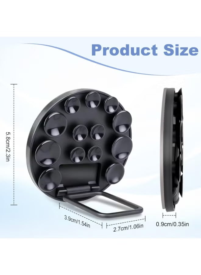 Suction Cup Phone Mount, Silicone Strong Suction Adhesive Phone Grip, Adjustable Angle Phone Holder and Hands