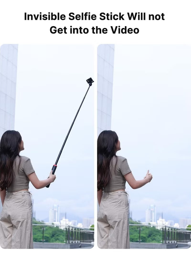 57in Selfie Stick Tripod for Action Cameras - ULANZI Go Quick II Extendable Tripod Stand Magnetic Suction Quick Release Vlog Accessories Handle for Action Cameras