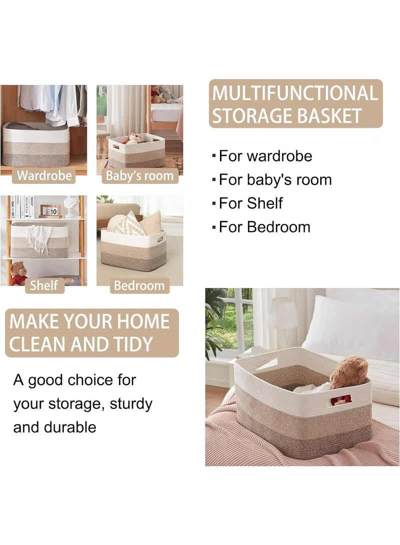 Haidue Handwoven Storage Basket - Large Size 55*43*30.5cm Decorative Organizer for Bedroom