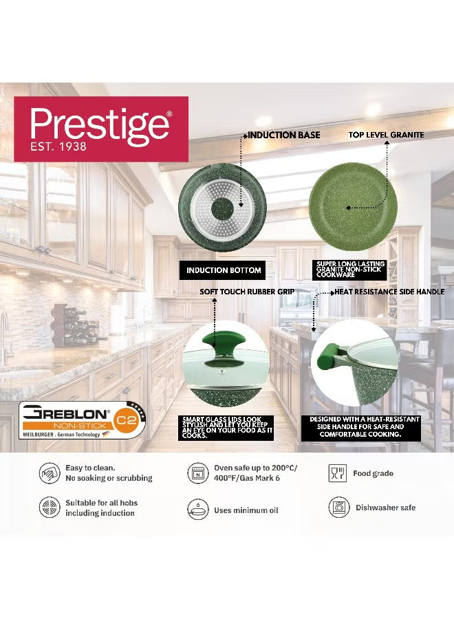 Prestige Essential 10 Pieces Granite Stone Cookware Set | Pots and Pans Set
