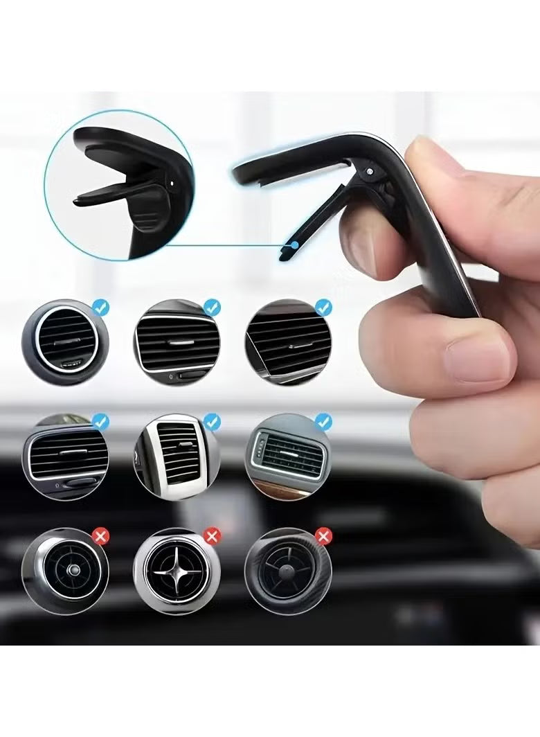 L Shape Air Vent Mount Stand Magnetic Mobile Holder Magnetic Car Phone Holder