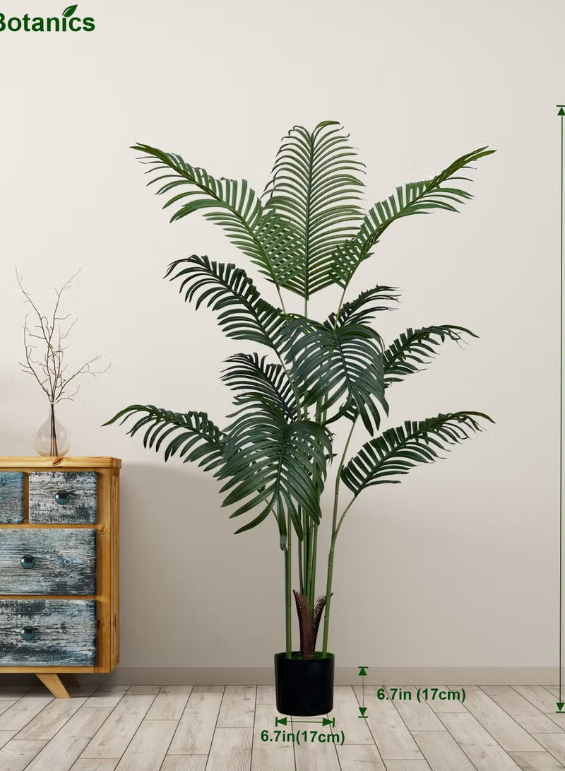 Artificial Palm Tree - Fake Tree with White Tall Planter