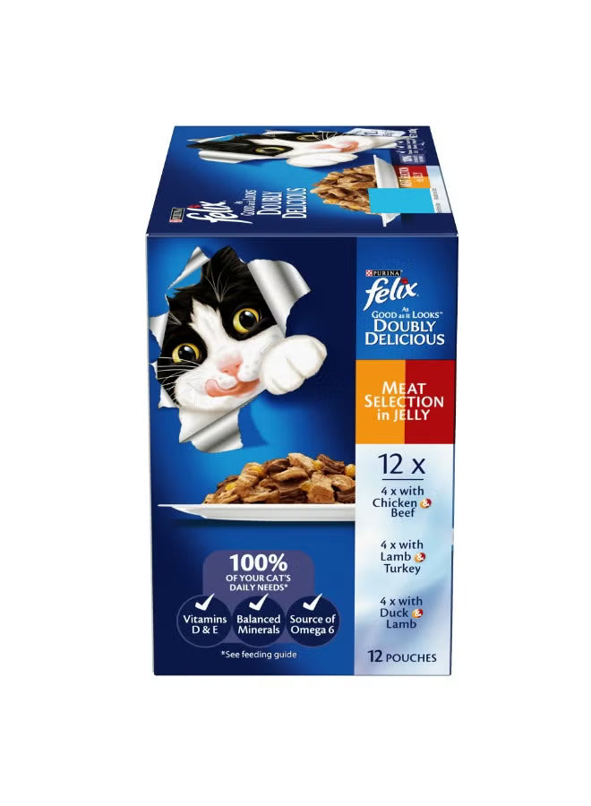 Adult As Good as it Looks Meat Selection in Jelly Wet Cat Food