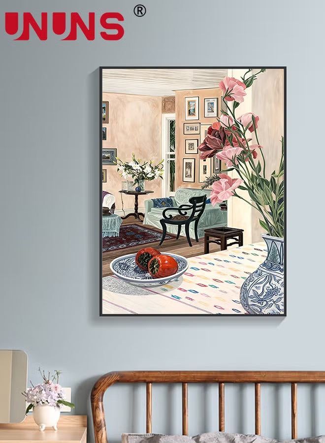 30*40CM Wall Art Framed,Framed Canvas Print FeaturingA cozy living