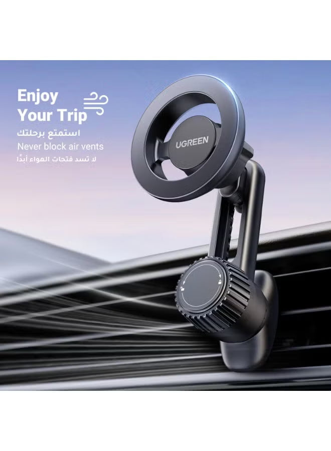 Magsafe Car Mount, Never Block Air Vent: 2024 Upgraded 3Rd-Gen Ultra Stable Car Phone Holder Air Vent Magnetic Car Mobile Holder Rotatable Car Mount Fit For iPhone 16/15/14 Galaxy S24 S23 S22, Xiaomi Black