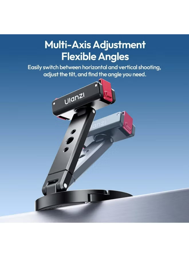 Ulanzi MA04 Magnetic Quick Release Action Camera Mount for DJI Osmo Action 6 - Multi-Axis Adjustable Aluminum Holder