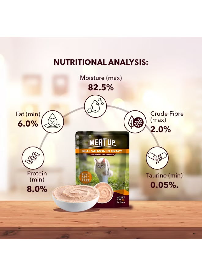 Cat Wet Food Salmon Fish in Gravy