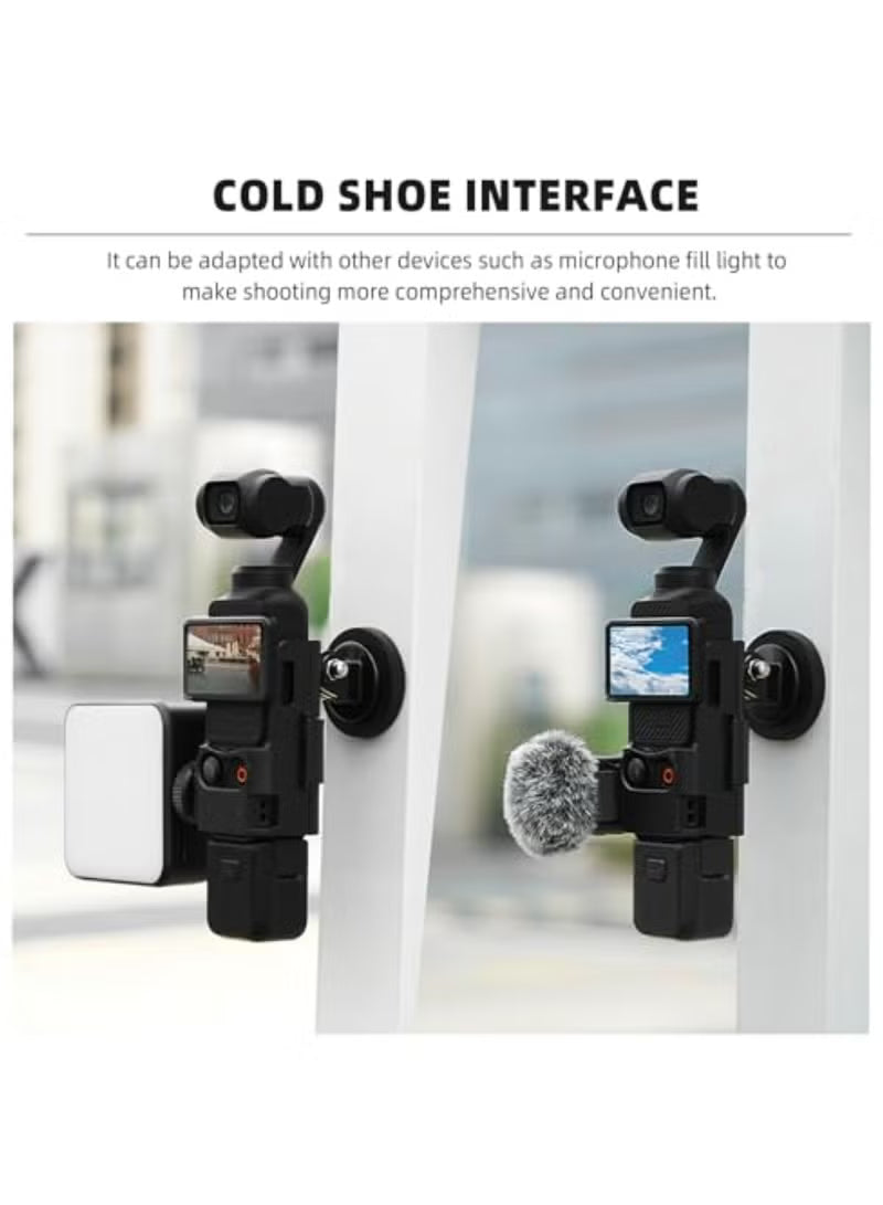 Magnetic Camera Mount Stand Base for DJI OSMO Pocket 3 Adjustable Desktop Stable Bracket Non-Slip Holder for Pocket 3 (Black)
