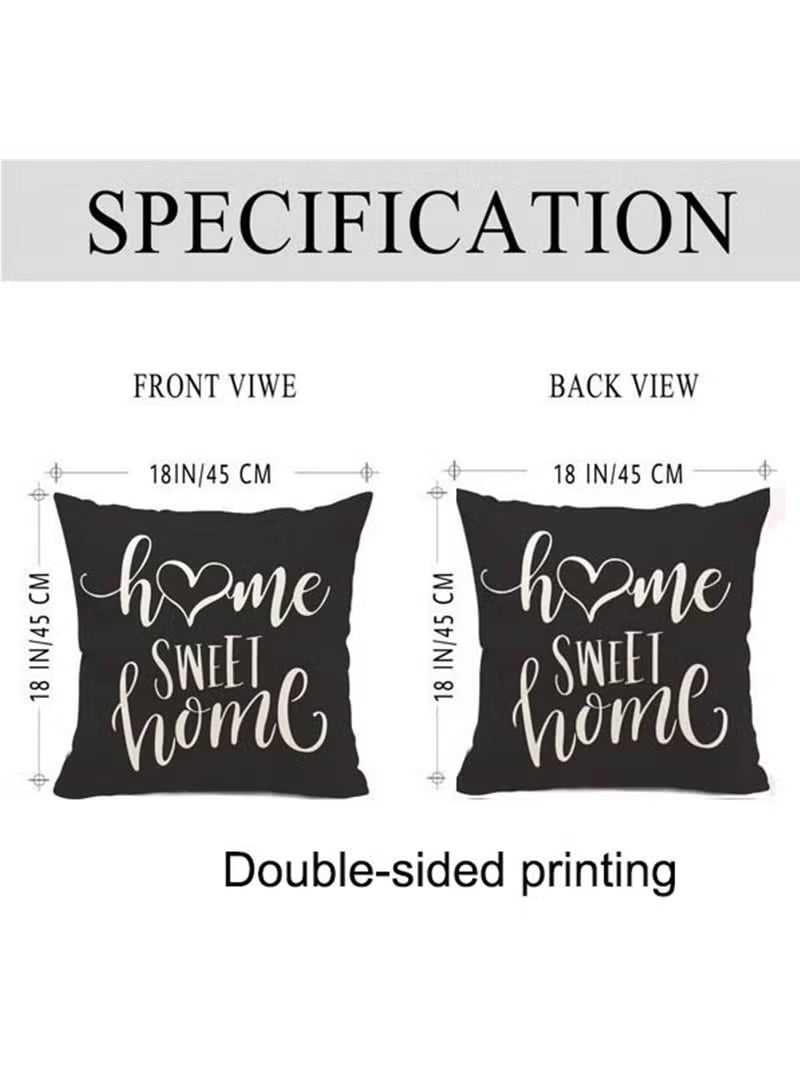 Cushion Covers 45x45cm Set of 4 Bird and Butterfly Decorative