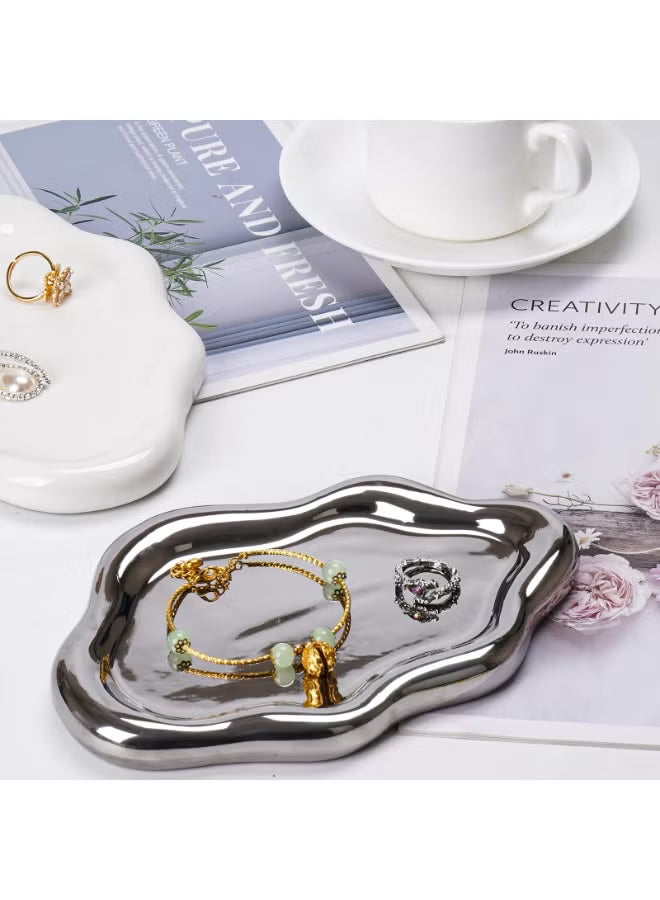 Ceramic Jewelry Tray for Ring Key Jewelry Cute Cloud Shape