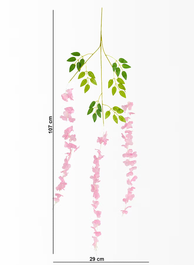 Wisteria 12pc Flower Stick with 36 branches – Light Pink | 107cm Artificial