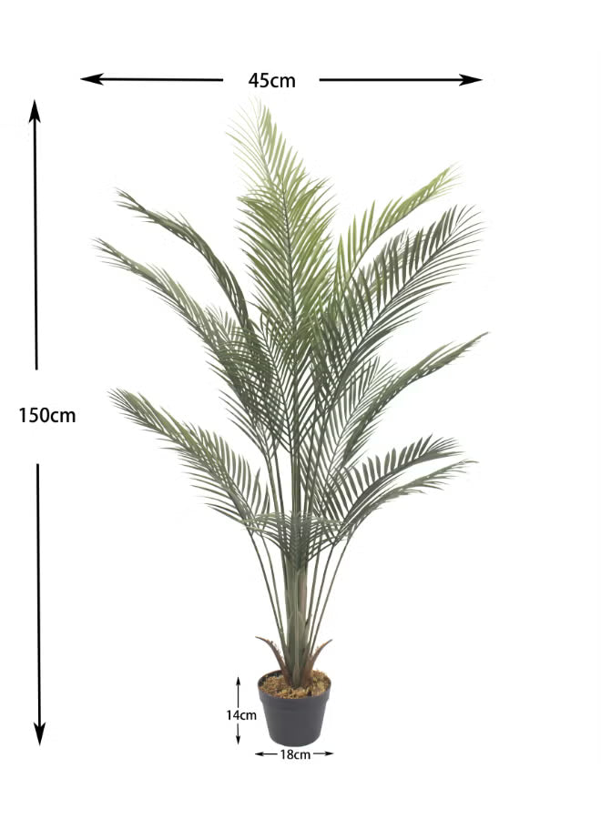 Palm 150cm (5 ft) Tall Artificial Tree with Pot | Floor Plant with Lifelike Design
