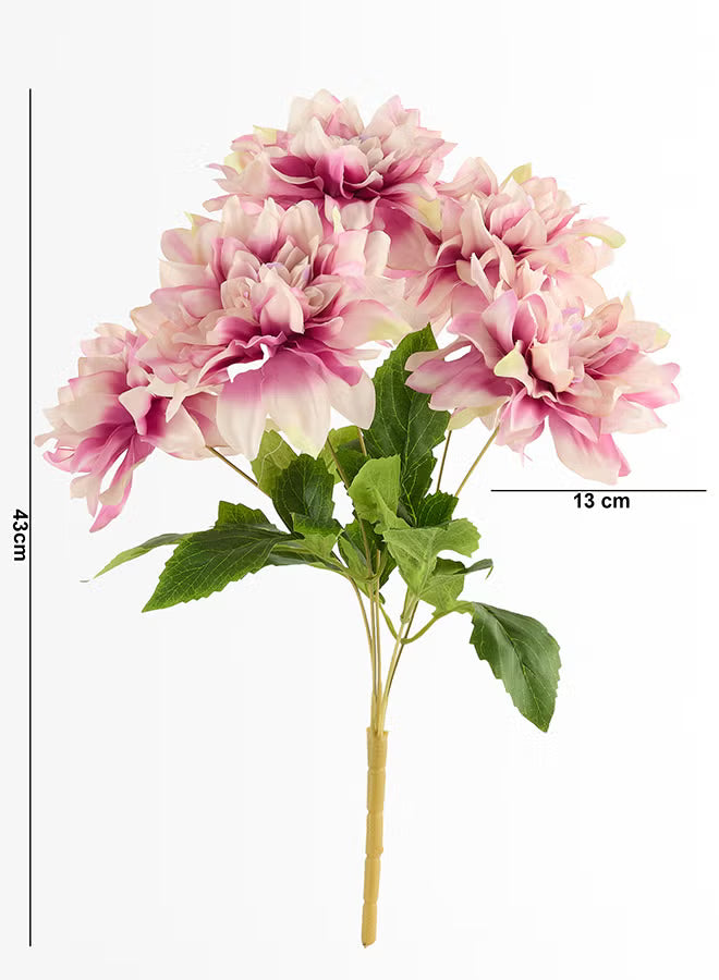 Dalia 1pc Flower Bunch with 5 buds – Light Purple | 52cm Artificial Flower