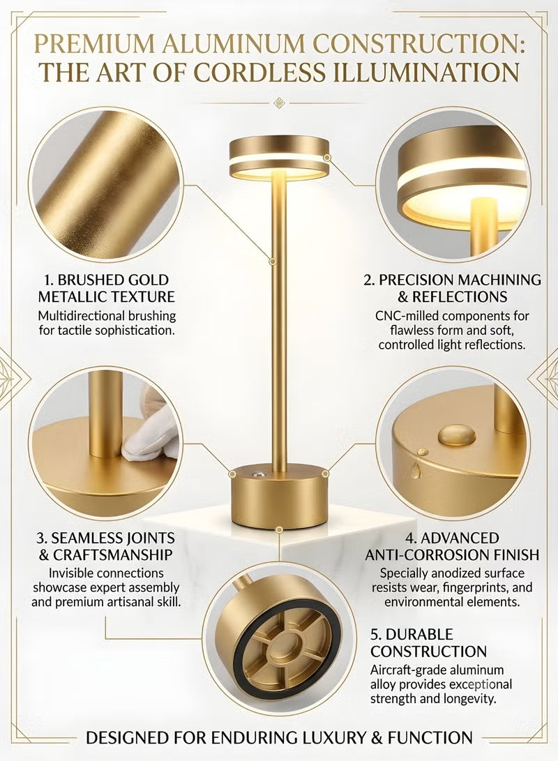 Rechargeable Cordless LED Table Lamp