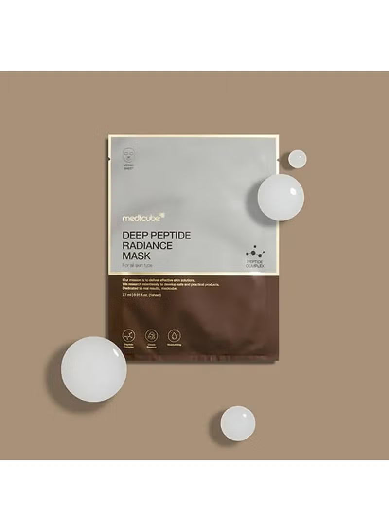 Deep Peptide Radiance Mask, Hydrating & Firming Sheet Mask with Quadruple Peptide Complex