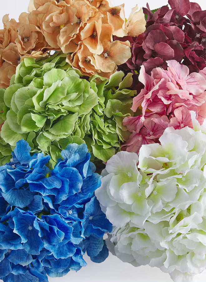 Hydrangea 1pc Flower Bunch with 5 buds – Light Pink | 43cm Artificial Flower Bunch