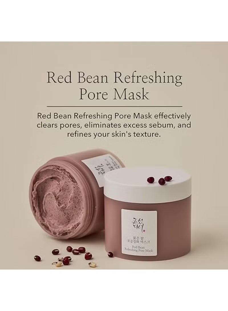Red Bean Refreshing Pore Mask - Deep Cleansing and Pore-Minimizing Face Mask - 140ml (4.73 fl. oz.) - Purifies Skin, Removes Impurities, and Tightens Pores for a Smooth, Clear Complexion 140ml