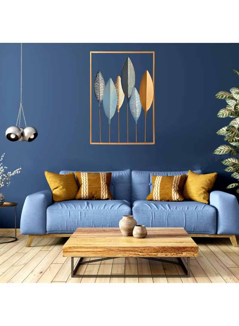 Home Decor Wall Metal Leaf 3D Iron Art Wall Sculptures Hanging Decorations