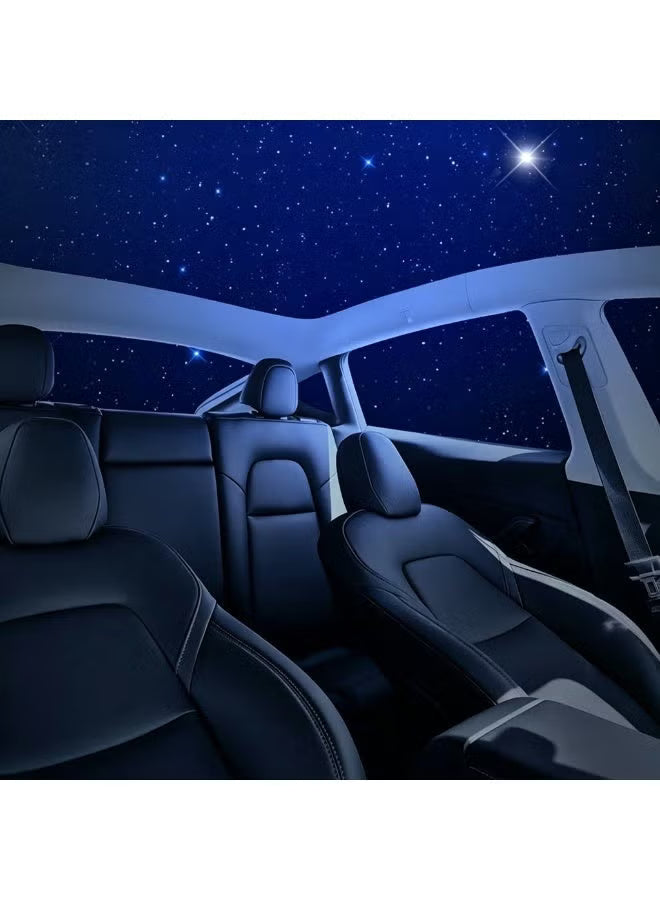 Tesla Model Y Sunshade: UV protection, heat-insulating sunshade, 99% sun shading, never sags, foldable, Tesla Model Y accessory compatible with 2020-2024 Model Y (black).