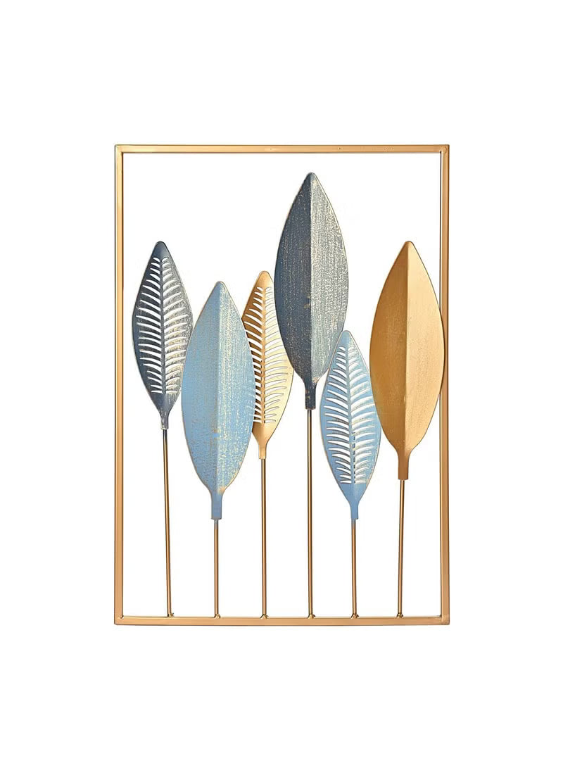 Home Decor Wall Metal Leaf 3D Iron Art Wall Sculptures Hanging Decorations