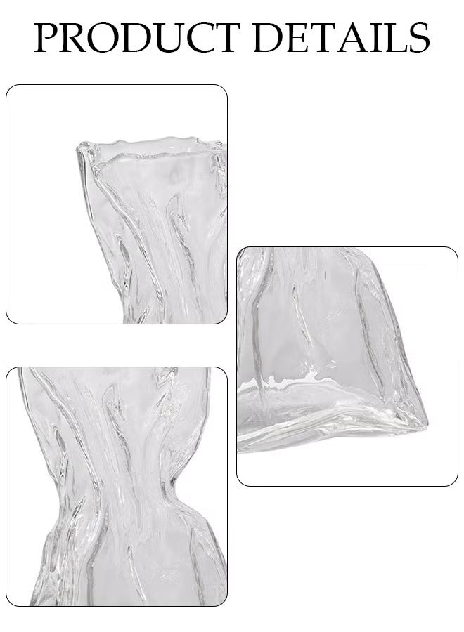 Creative Clear Glass Vase Craft Aesthetic Decorative Small Flower