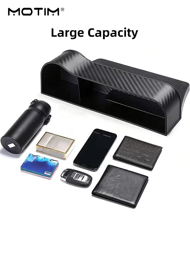 2 Pieces Car Seat Gap Filler Organizer, Multifunctional Car Console Side Storage Box Car Seat Organizer for Holding Cup, Phone, Keys, Wallet, Sunglasses