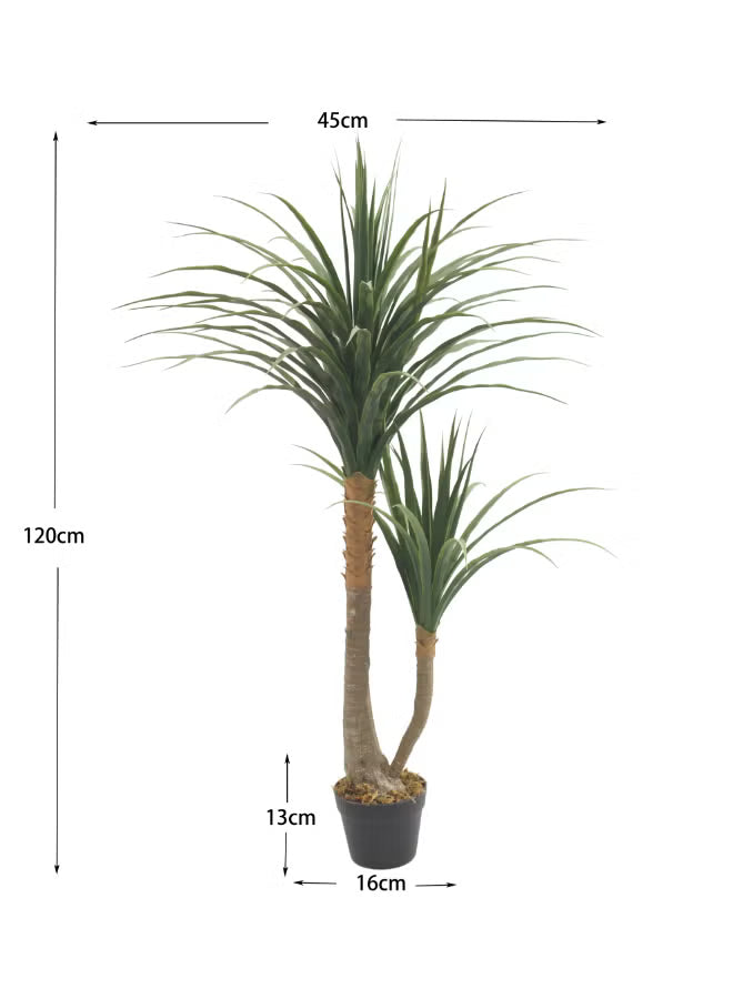 Yucca 120cm (4 ft) Tall Artificial Tree with Pot | Floor Plant with Lifelike Design