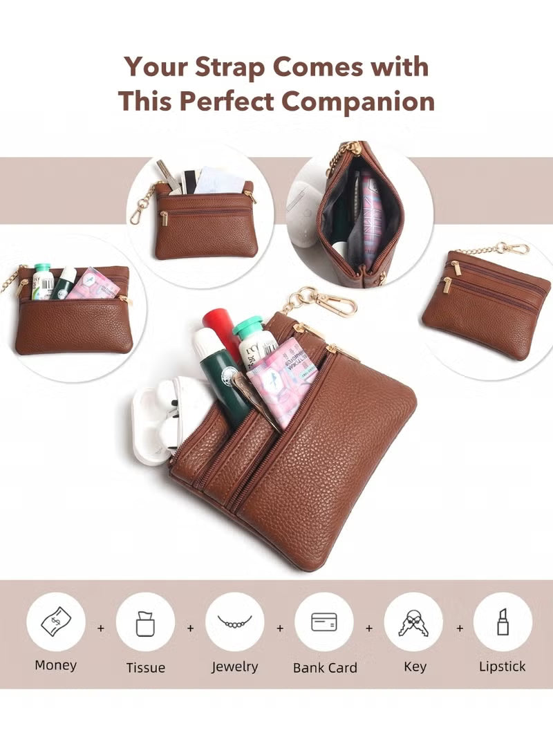 Universal Wide Phone Crossbody Strap with Mini Pouch