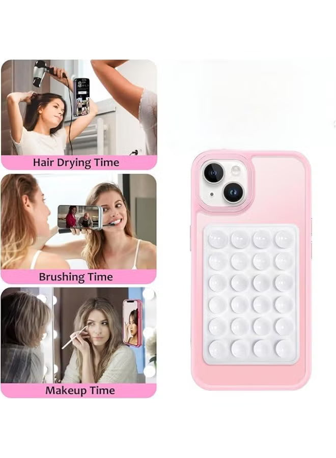 Suction Phone Case Mount, 4Pcs Silicone Phone Suction Grip Compatible with iPhone and Android Cases, Anti-Slip Hands-Free Mobile Accessory Holder
