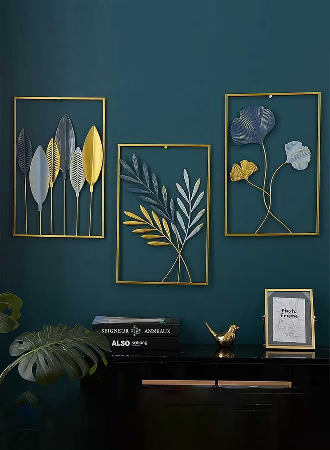 Gold Leaf Wall Decor Modern Wall Art Home Decor